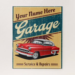 Personalized Bel Air Garage Jigsaw Puzzle