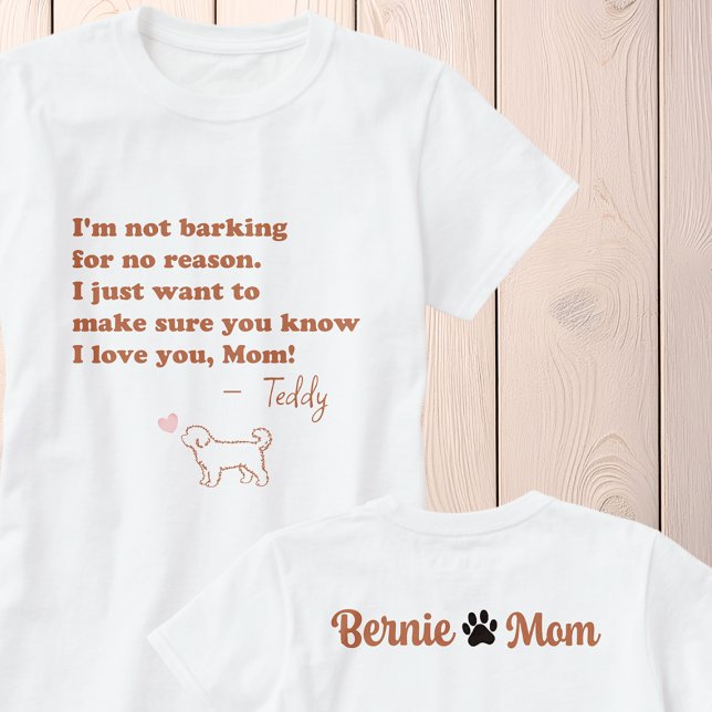 Personalized Bernedoodle Mom Shirt Custom Dog Name (Creator Uploaded)
