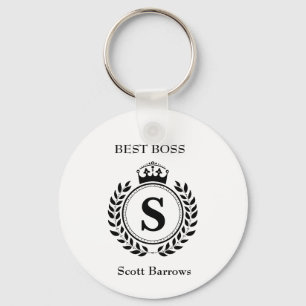 Personalized best Boss Customizable Awards Key Ring