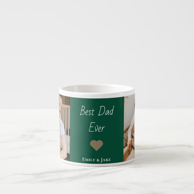 Personalized Best Dad Ever Espresso Mug Kids Names (Front)