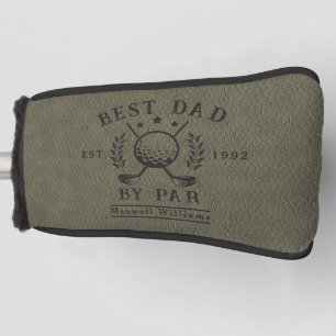 Personalized Best Dad Golf Army Green Head Putter Cover