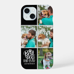Personalized Best Dog Dad – Collage 4-Photos iPhone 15 Case