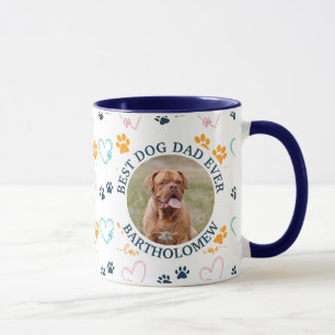 Personalized BEST DOG DAD EVER Mastif Photo Mug