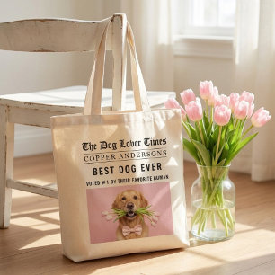 Personalized “Best Dog Ever” Custom Dog Tote Bag