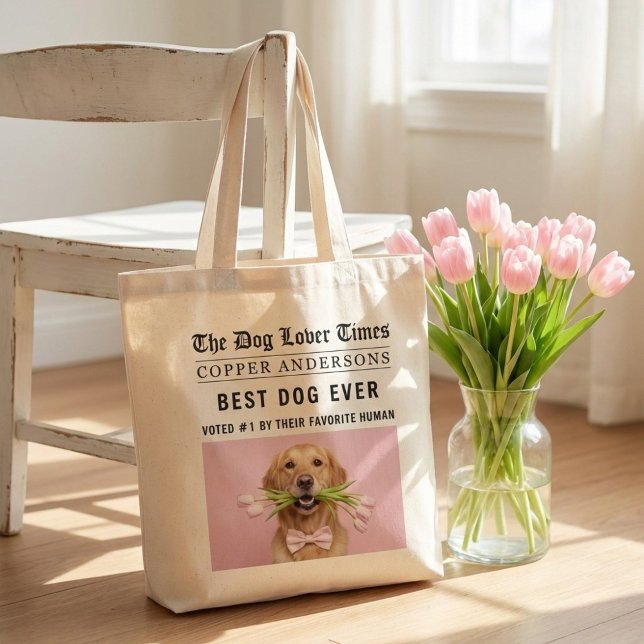 Personalized “Best Dog Ever” | Custom Dog Tote Bag (Creator Uploaded)
