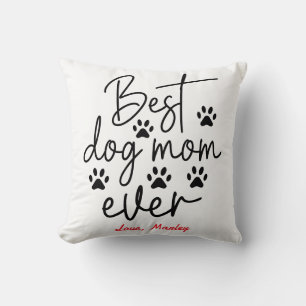 Personalized Best Dog Mom 2 Photo Mother’s Day Cushion