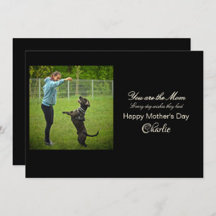 personalized best dog mom greeting card