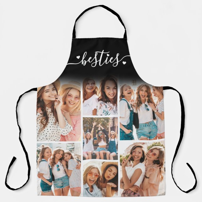 Personalized Best Friend BFF Photo Collage Apron (Front)