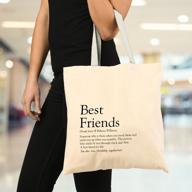 Personalized Best Friends Definition Modern Tote Bag (Personalized Best Friends Definition Modern Tote Bag)