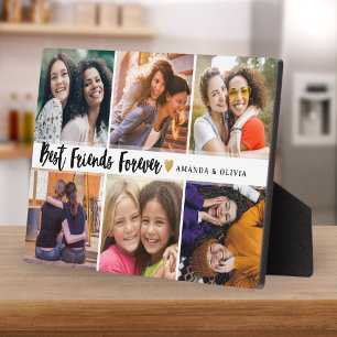 Personalized Best Friends Forever Name 6 Collage Plaque