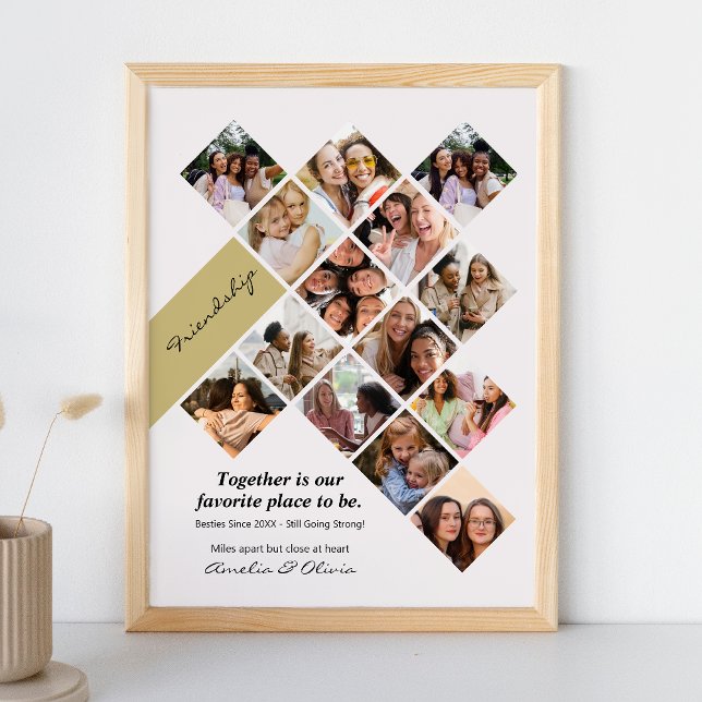 Personalized Best Friends Photo Poster, Friendship (Friends Photo Poster | Friendship Day 2025)
