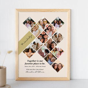 Personalized Best Friends Photo Poster, Friendship