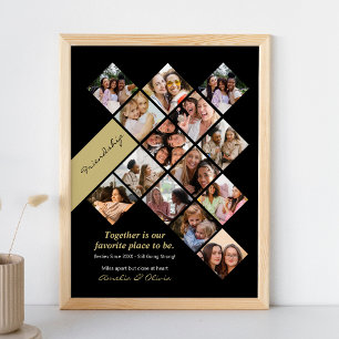 Personalized Best Friends Photo Poster, Friendship Print