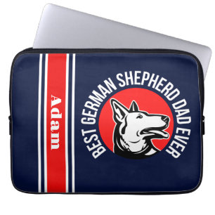 Personalized Best German Shepherd Dad Ever Laptop Sleeve