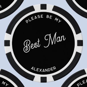 Personalized Best Man Proposal Poker Chips