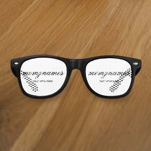 Personalized Best Mom Ever Calligraphy Name Retro Sunglasses