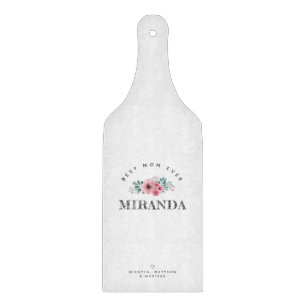 Personalized Best Mom Ever Glass Chopping Board