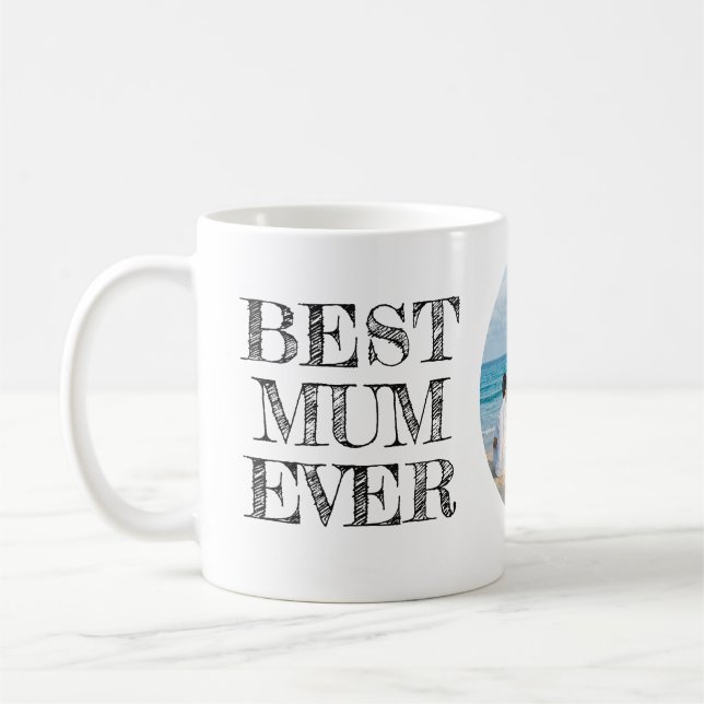 Personalized Best Mom ever Mug with photo (Left)
