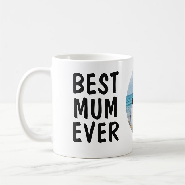 Personalized Best Mom ever Mug with photo (Left)