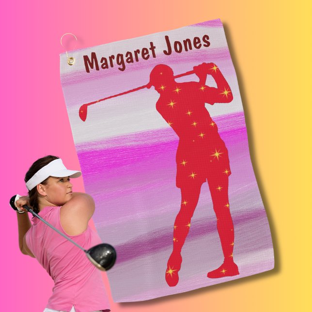 Personalized Best Mom ladies golfing gift fun golf Golf Towel (Creator Uploaded)