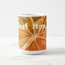 Personalized Best Mom Orange Vintage butterfly