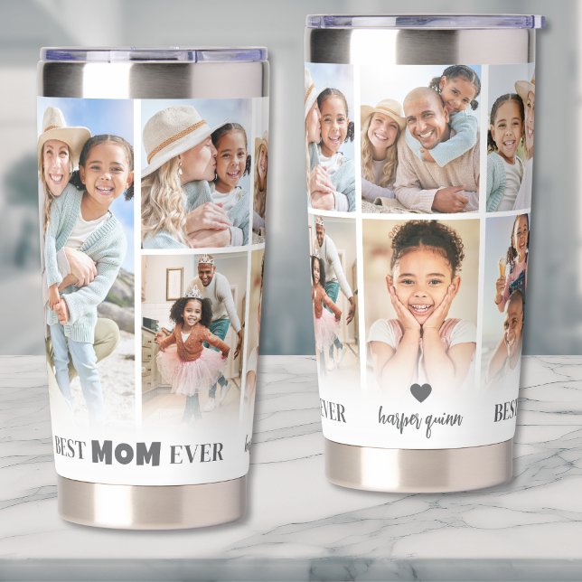 Personalized Best Mom Photo Collage Mother Insulated Tumbler (Personalized Best Mom Photo Collage Mother Insulated Tumbler)