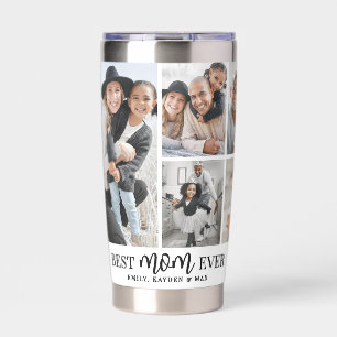 Personalized Best Mom Photo Collage Mother Insulated Tumbler