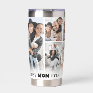 Personalized Best Mom Photo Collage Mother Insulated Tumbler