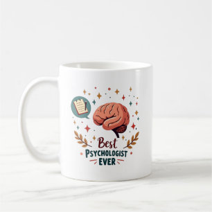 Personalized Best Psychologist Ever Cute Colorful Coffee Mug