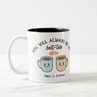 Personalized Best-Tea Couple Two-Tone Coffee Mug