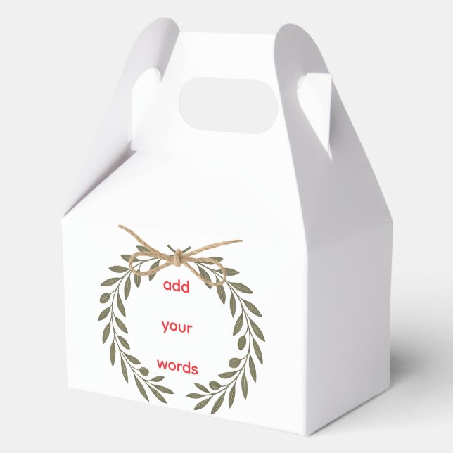 Personalized “Best Wishes” Favor Box (Front)