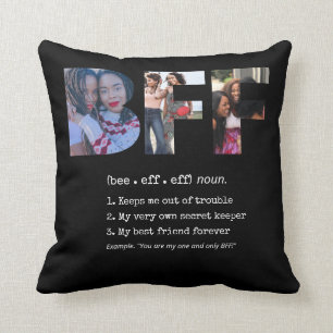 Personalized Bestie BFF Best Friends Photo Collage Cushion