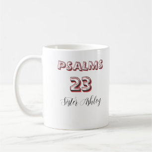 Personalized bible Scripture Psalms 23 Christian Coffee Mug