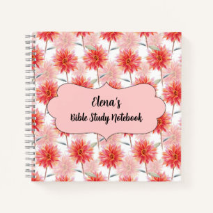 Personalized Bible Study Notebook with Watercolor