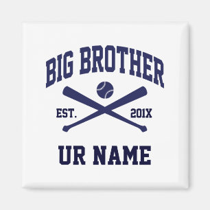 Personalized Big Brother Baseball T Shirt Magnet