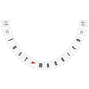 Personalized Biker Couple Wedding Bunting