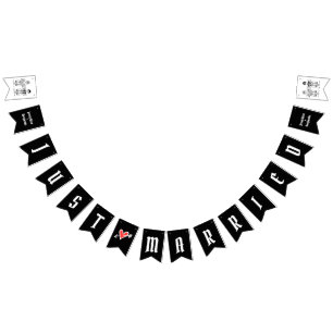 Personalized Biker Couple Wedding Bunting