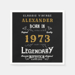 Personalized Birthday 1973 Add Your Name Legendary Napkin
