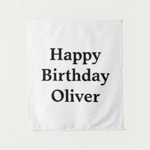 Personalized Birthday Banner Custom Name Flag Wall Tapestry