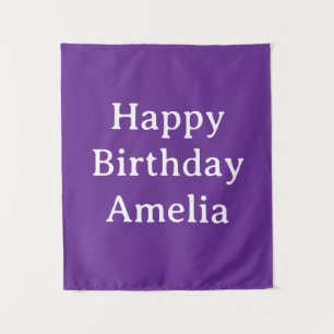 Personalized Birthday Banner Custom Name Flag Wall Tapestry
