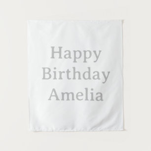 Personalized Birthday Banner Custom Name Flag Wall Tapestry