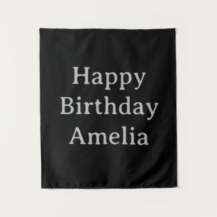 Personalized Birthday Banner Custom Name Flag Wall Tapestry