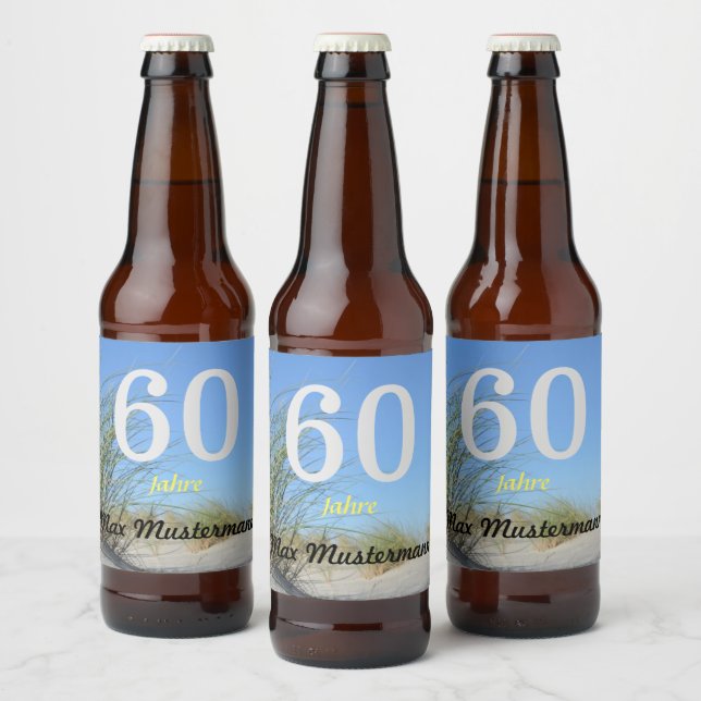 personalized birthday beer bottle label (Bottles)