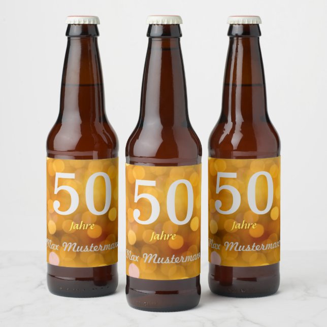 personalized birthday beer bottle label (Bottles)