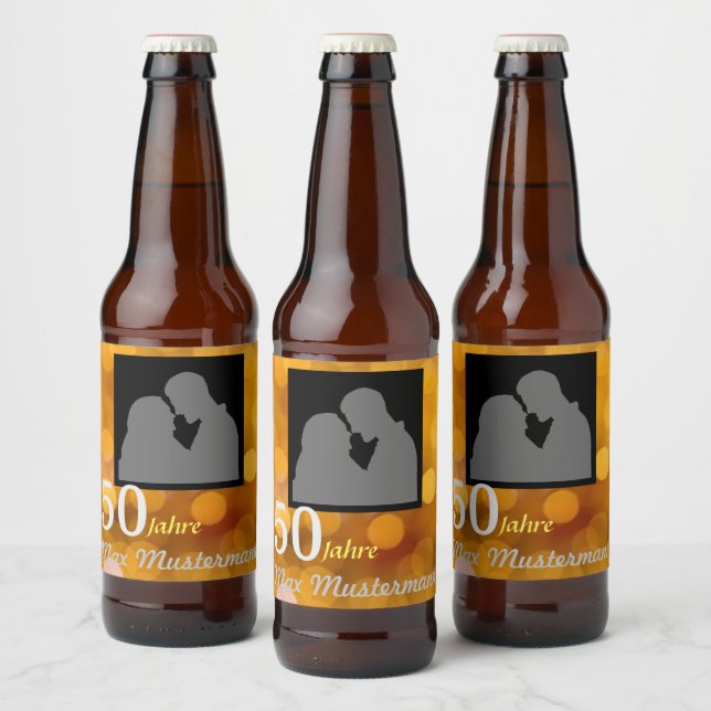 personalized birthday beer bottle label (Bottles)