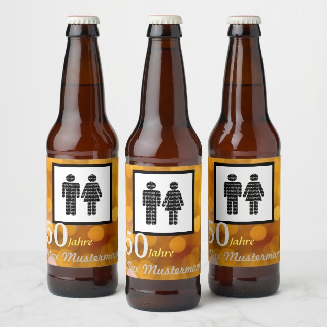 personalized birthday beer bottle label (Bottles)