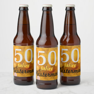 personalized birthday beer bottle label