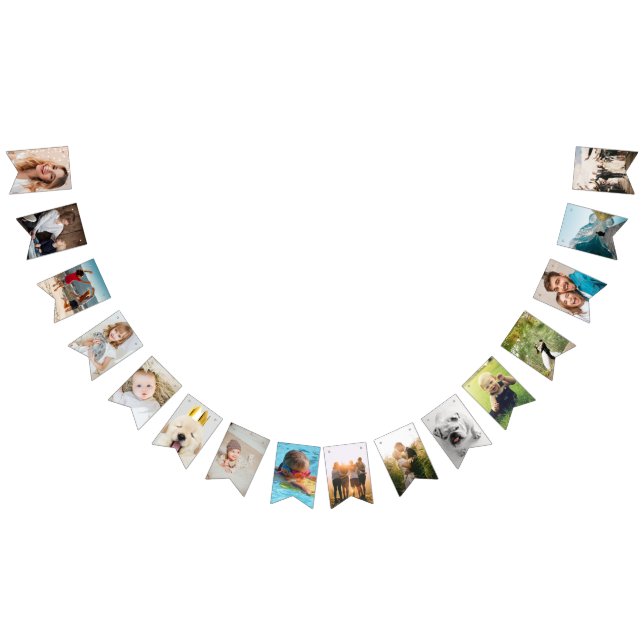 personalized birthday bunting with photos bunting  (All)