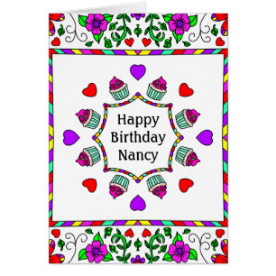Personalized Birthday Card Inside Coloring Page