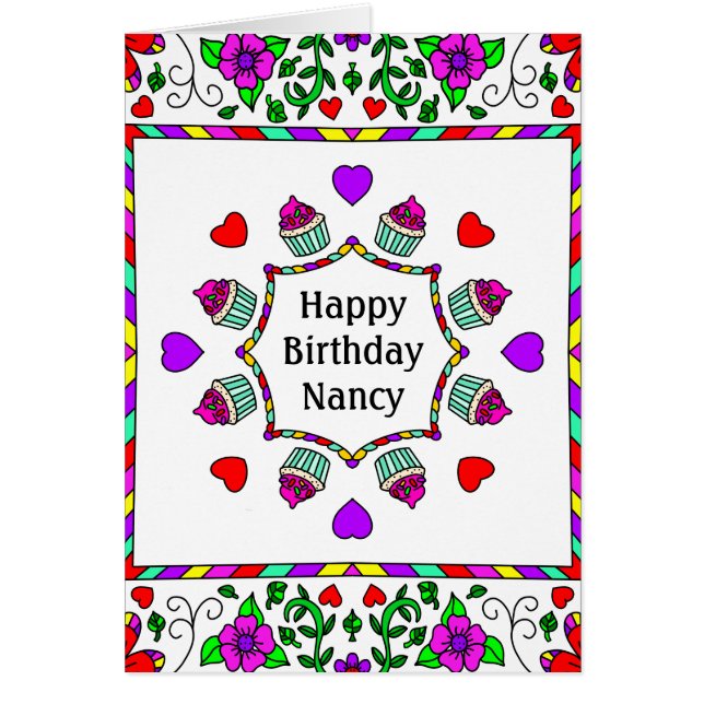 Personalized Birthday Card Inside Coloring Page (Front)